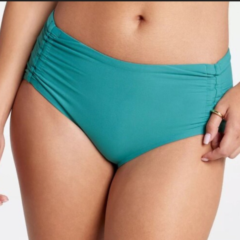 Calia NWT Teal High-Waisted Bikini Bottoms